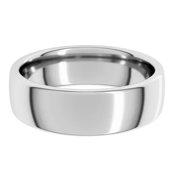 14K White Gold Standard Weight Comfort Fit European-Style Band