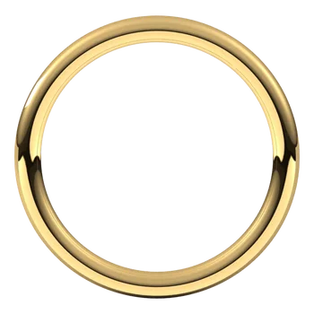 14K Yellow Standard Weight Comfort Fit Full Round Band
