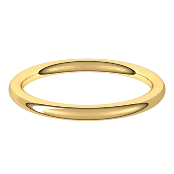 14K Yellow Standard Weight Comfort Fit Full Round Band