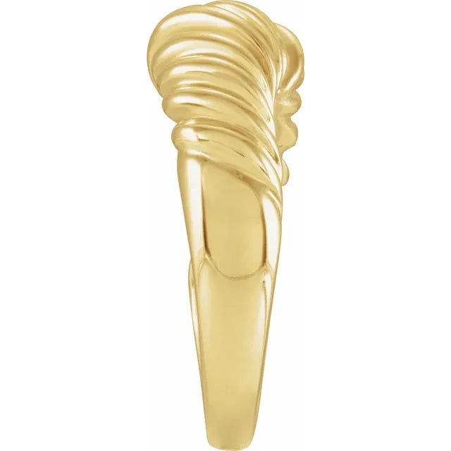 14K Yellow Wrap Dome Ring