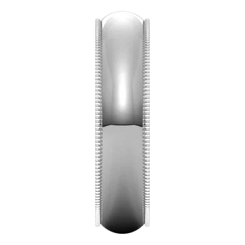14K White Gold Standard Weight Milgrain Standard Fit Half Round Band