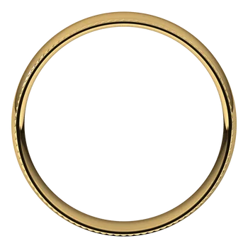 14K Yellow Standard Weight Rope Comfort Fit Half Round Band