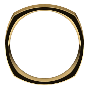 14K Yellow Standard Weight Comfort Fit Square Band