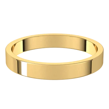 14K Yellow Standard Weight Standard Fit Flat Band