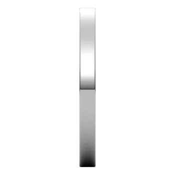 14K White Gold Standard Weight Standard Fit Flat Band Ring