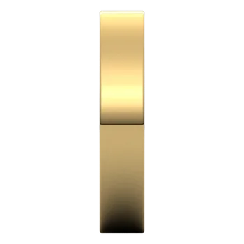 14K Yellow Standard Weight Standard Fit Flat Band Ring
