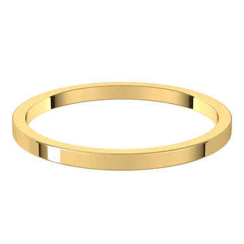 14K Yellow Standard Weight Standard Fit Flat Band