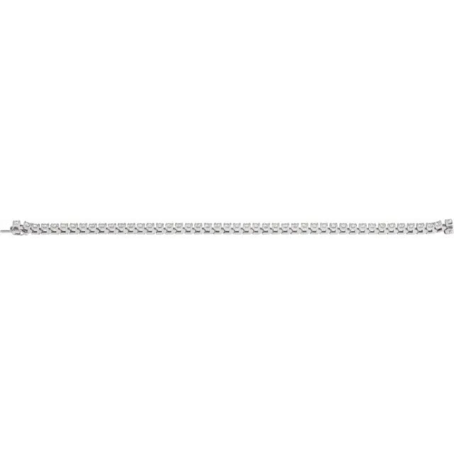 14K White Gold 5 CTW Lab-Grown Diamond Line 7 1/4" Bracelet