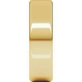 14K Yellow Standard Weight Round Edge Comfort Fit Flat Band