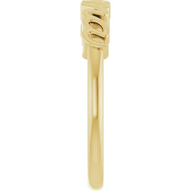 14K Yellow Gold Mama Ring