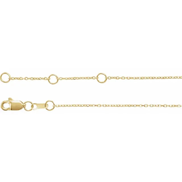 14K Yellow Gold Mama 6 1/2-7 1/2" Bracelet