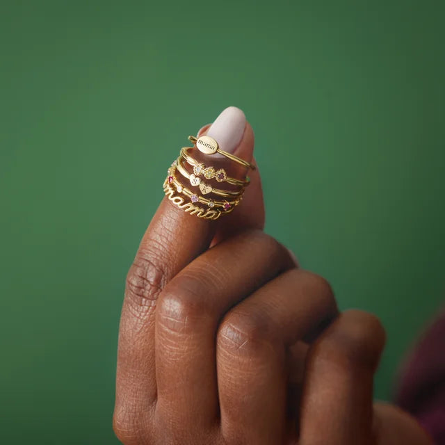 14K Yellow Gold Mama Ring
