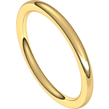 14K Yellow Standard Weight Comfort Fit Full Round Band