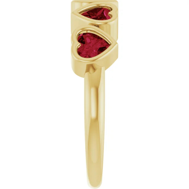 14K Yellow Gold Natural Mozambique Garnet Ring