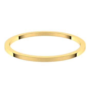 14K Yellow Standard Weight Standard Fit Flat Band