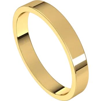 14K Yellow Standard Weight Standard Fit Flat Band