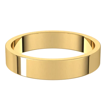 14K Yellow Standard Weight Standard Fit Flat Band Ring