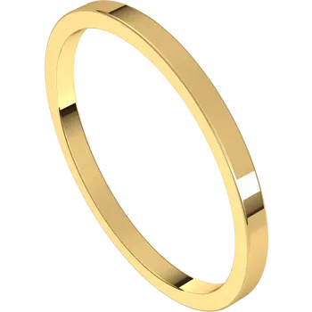 14K Yellow Standard Weight Standard Fit Flat Band